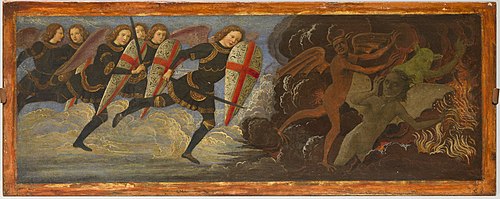 Archangel Saint Michael and the Angels at War with the Devil, 1448, Domenico Ghirlandaio