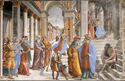 Presentation of Virgin Mary, 1485, Domenico Ghirlandaio