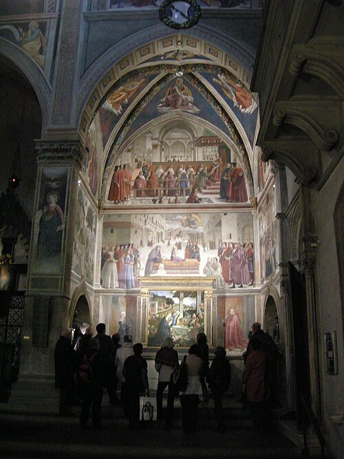 Frescos of the life of Saint Francis in the Cappella Sassetti, , Domenico Ghirlandaio