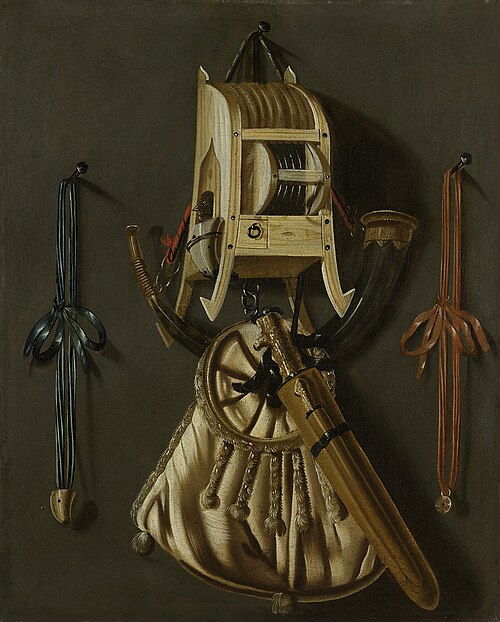 Nature morte avec engins de chasse, 1678, Johannes Leemans