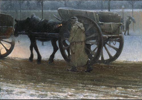 Snöväder, Paris, 1885, Nils Kreuger