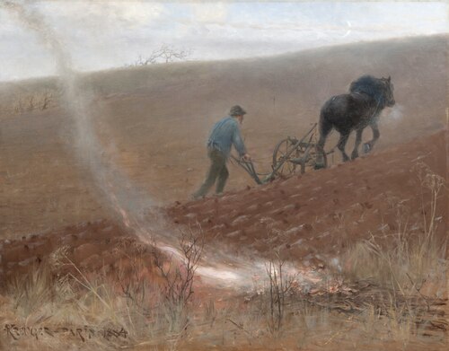 Spring Ploughing, 1884, Nils Kreuger
