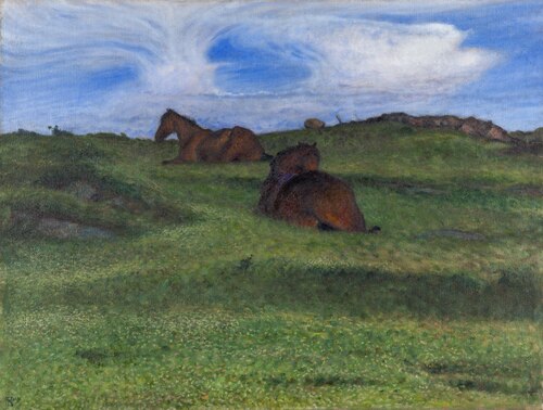 Horses Resting, 1896, Nils Kreuger