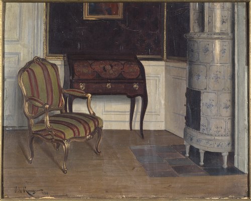 Gripsholms slott, prinsessans kabinett, 1880, Nils Kreuger
