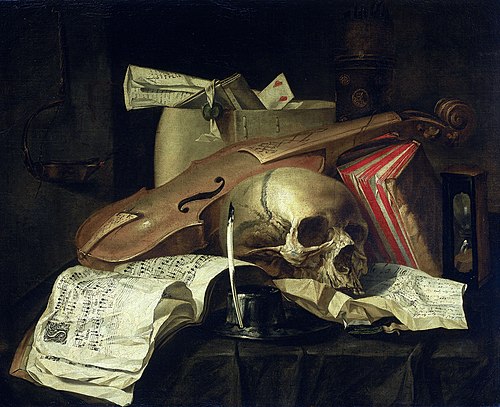 Vanitas still life, 1660, N.L. Peschier