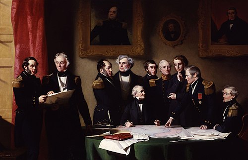 The Arctic Council planning a search for Sir John Franklin, 1851, Stephen Pearce
