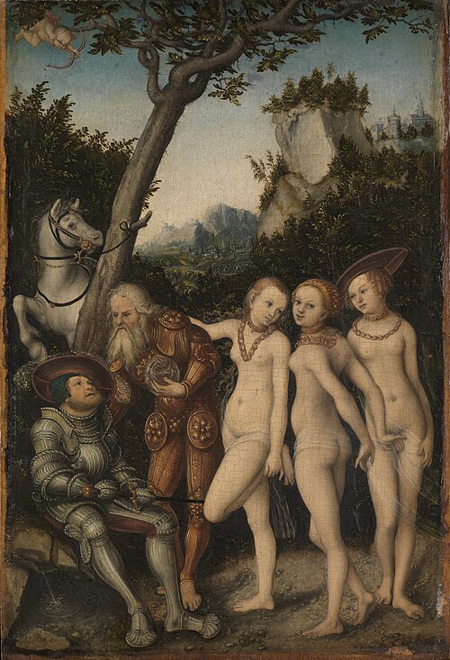 Le Jugement de Pâris, 1530, Lucas Cranach l'Ancien