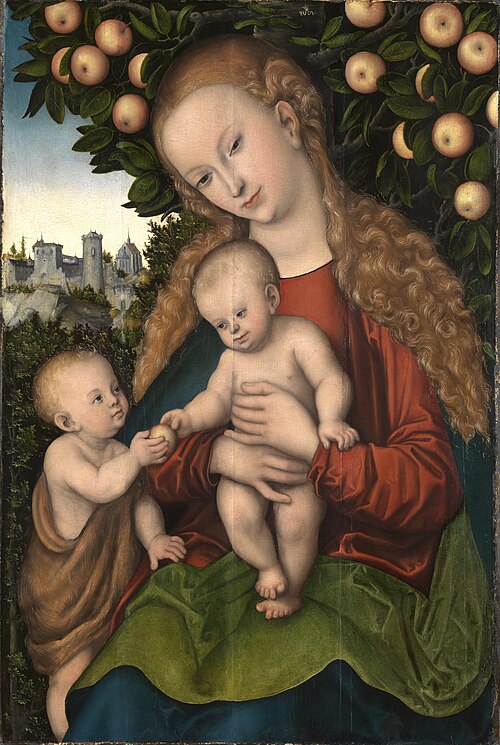 Virgin and child with Saint John, 1535, Lucas Cranach l'Ancien