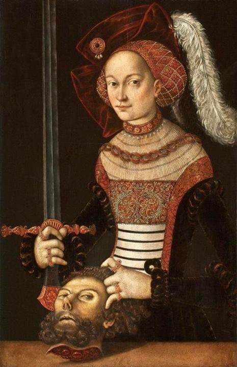 Judith avec la tête de Holopherne, 1525, Lucas Cranach l'Ancien
