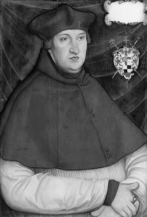 Portrait of Cardinal Albrecht of Brandenburg, 1522, Lucas Cranach l'Ancien