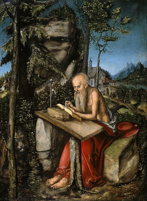 St. Jerome in Rocky Landscape, 1515, Lucas Cranach l'Ancien