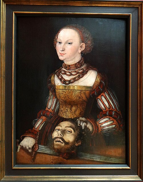 Judith with the head of Holofernes, 1531, Lucas Cranach l'Ancien