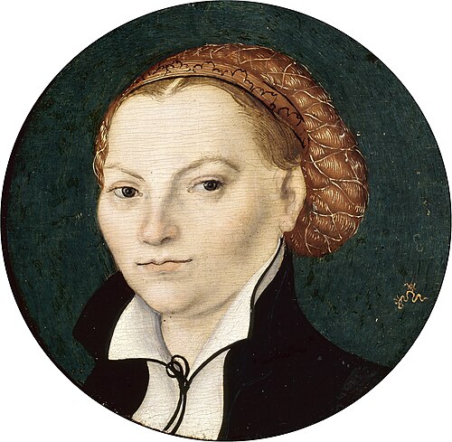 Roundel portrait of Katherina of Bora, 1525, Lucas Cranach l'Ancien