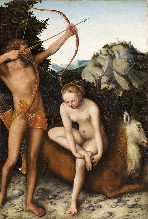Apollon et Diane, 1530, Lucas Cranach l'Ancien