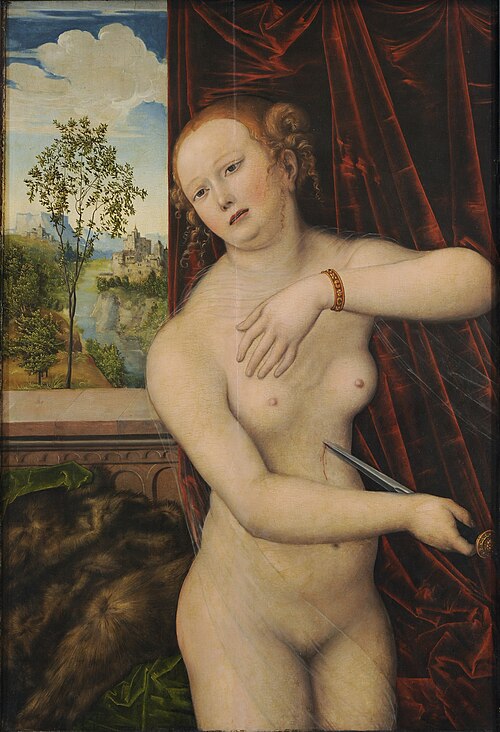 The Suicide of Lucretia, 1518, Lucas Cranach l'Ancien