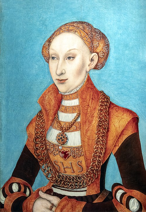 Portrait de Sibylle de Clèves, électrice de Saxe, 1520, Lucas Cranach l'Ancien
