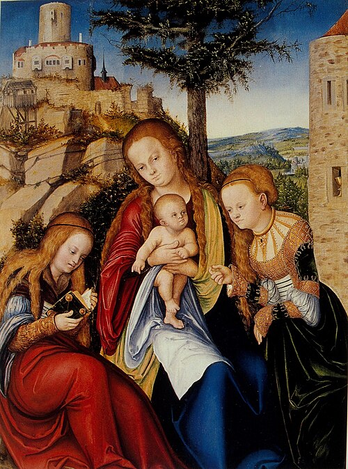 The Virgin and Child with Saint Barbara and Saint Catherine of Alexandria, 1520, Lucas Cranach l'Ancien