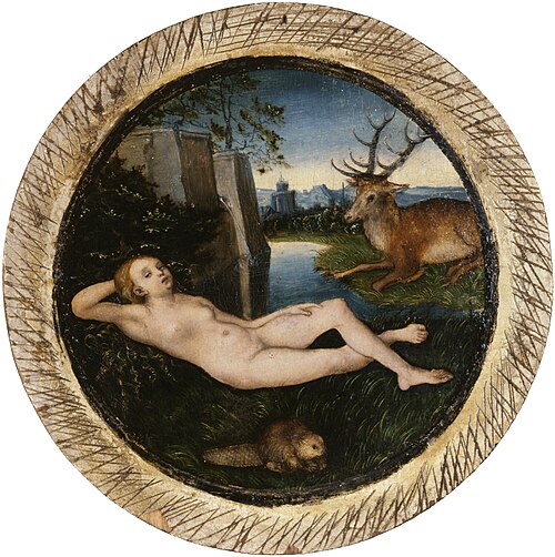 Reclining Nymphe, 1525, Lucas Cranach l'Ancien