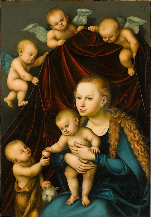 The Virgin and Child with Saint John as a Boy, 1535, Lucas Cranach l'Ancien