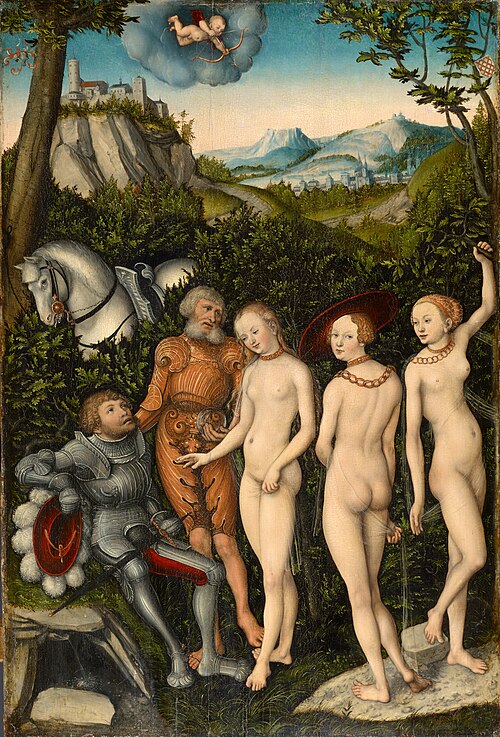 Le Jugement de Pâris, 1528, Lucas Cranach l'Ancien