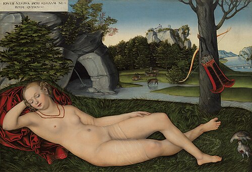 Reclining Water Nymph, 1540, Lucas Cranach l'Ancien