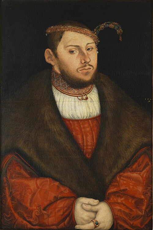 Portrait of the Prince-Elector Johann Friedrich, 1526, Lucas Cranach l'Ancien