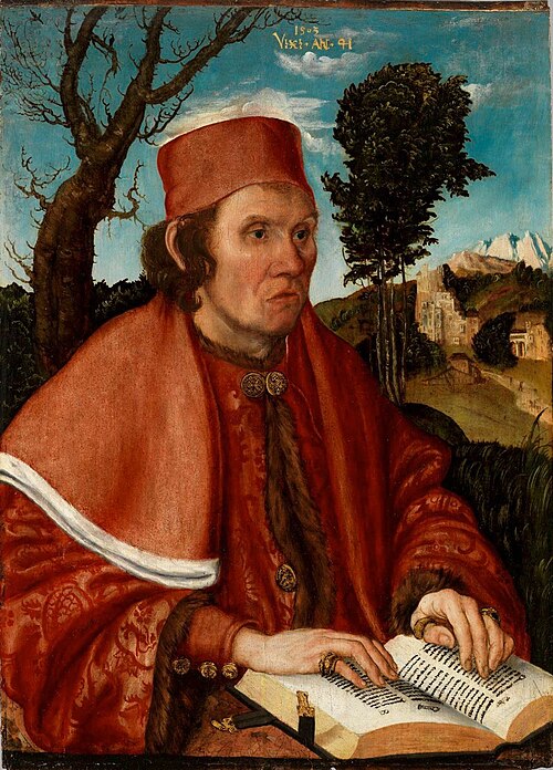 Portrait of a Legal Scholar, probably Stephan Reuss, Rector of the University of Vienna, 1513, Lucas Cranach l'Ancien