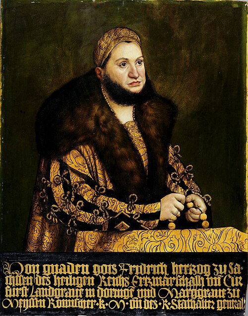 Portrait of Friedrich III. the Wise, Elector of Saxony, 1507, Lucas Cranach l'Ancien