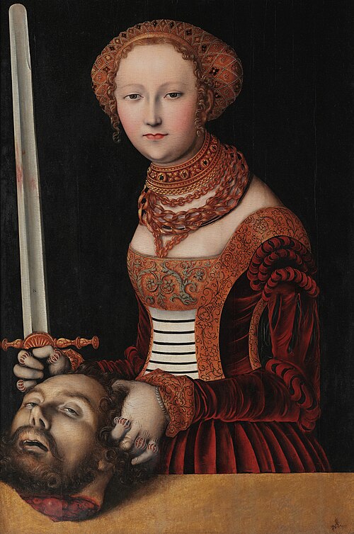 Judith avec la tête de Holopherne, 1550, Lucas Cranach l'Ancien