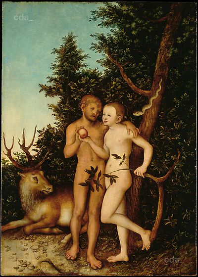 Adam and Eve, 1525, Lucas Cranach l'Ancien