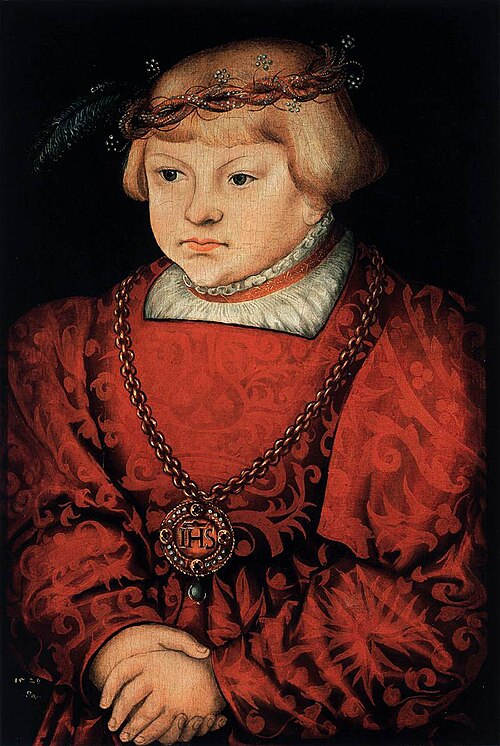 Portrait of a young prince, 1529, Lucas Cranach l'Ancien