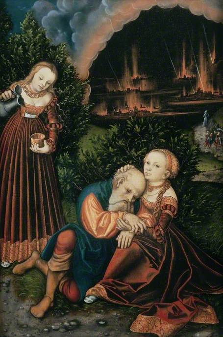 Lot and His Daughters, 1530, Lucas Cranach l'Ancien