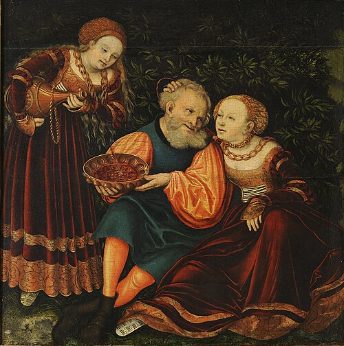 Lot and his daughters, 1528, Lucas Cranach the Elder