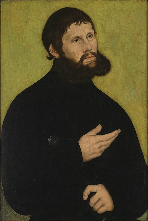 Portrait of Martin Luther as Junker Jörg, 1522, Lucas Cranach the Elder