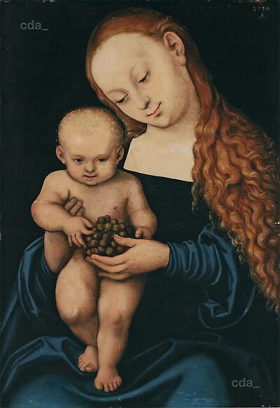 The Virgin and Child with grapes, 1534, Lucas Cranach the Elder