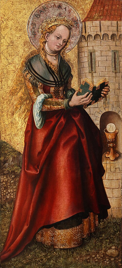 St. Barbara, 1520, Lucas Cranach l'Ancien