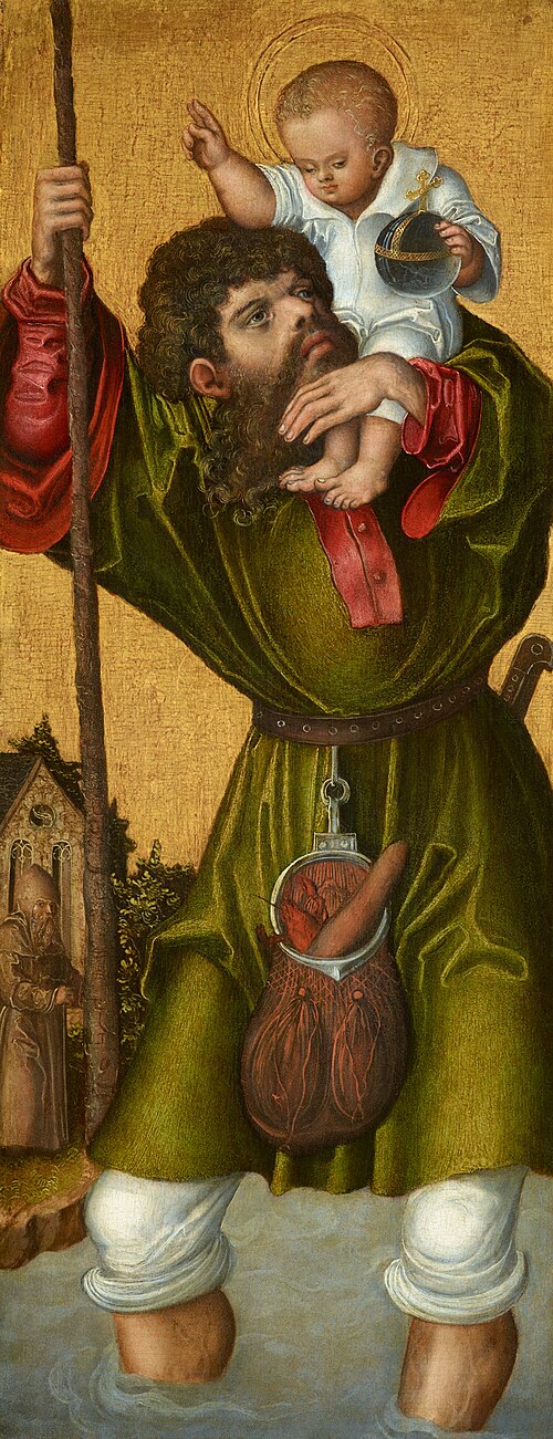 Saint Christopher, 1517, Lucas Cranach l'Ancien