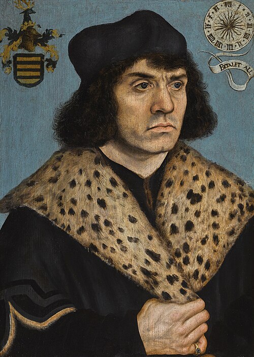 Portrait of an unknown man with a spotted fur collar, 1511, Lucas Cranach the Elder