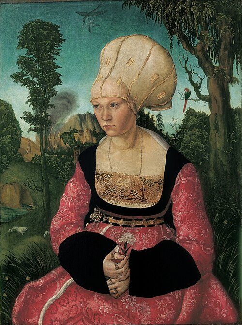 Portrait of Anna Cuspinian, 1502, Lucas Cranach l'Ancien
