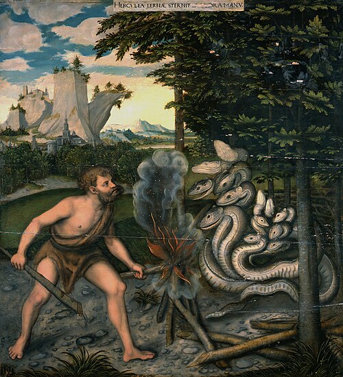 Hercules killing the Hydra of Lerna, 1520, Lucas Cranach l'Ancien