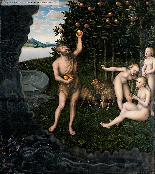Hercules and the Hesperides, 1521, Lucas Cranach l'Ancien