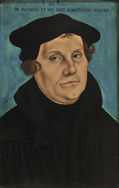 Portrait of Martin Luther, 1529, Lucas Cranach l'Ancien