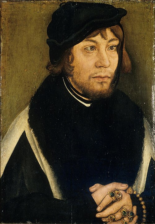 Portrait of Margrave Albrecht of Brandenburg-Ansbach, 1511, Lucas Cranach l'Ancien