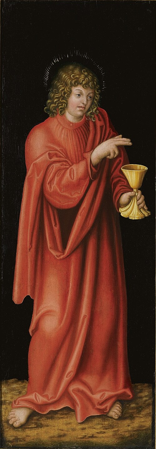 Feilitzsch Altarpiece [left wing, verso]: St Johan Evangelist, 1512, Lucas Cranach l'Ancien