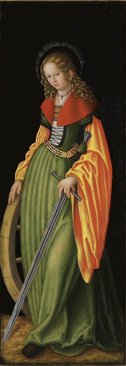 Feilitzsch Altarpiece [right wing, recto]: St Catherine, 1512, Lucas Cranach l'Ancien