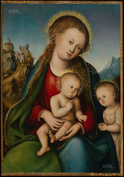 Virgin and Child adored by St John the Baptist as a boy, 1514, Lucas Cranach l'Ancien