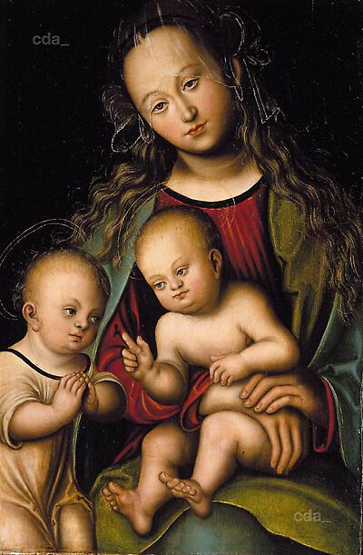 Virgin and Child adored by St John the Baptist as a Boy, 1513, Lucas Cranach l'Ancien