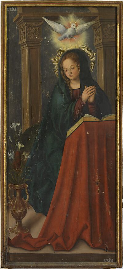 An Altarpiece from St. Moritz Church [right wing]: The Annunciation, 1514, Lucas Cranach l'Ancien