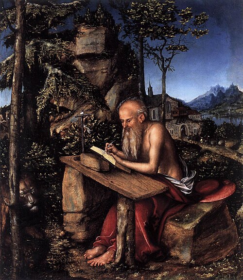 St Jerome in a Landscape, 1515, Lucas Cranach l'Ancien