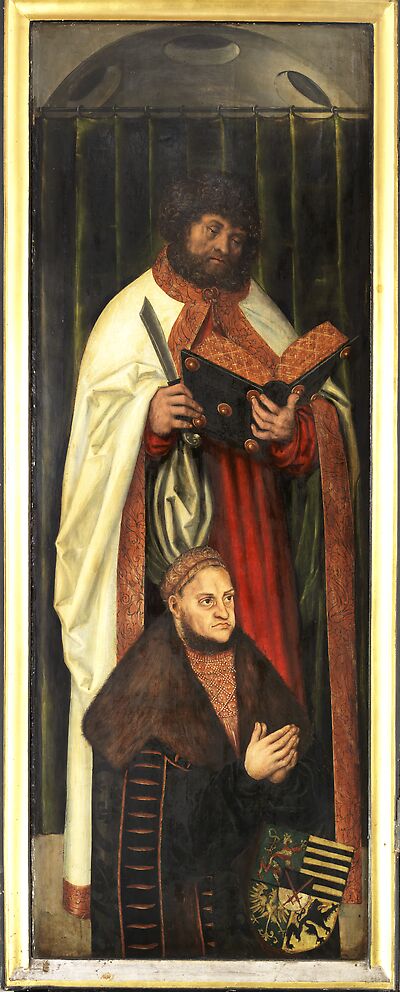 Altarpiece of St Catherine's Church, Zwickau [left wing], 1518, Lucas Cranach l'Ancien